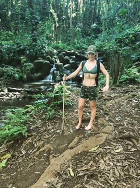 Perdita Weeks hiking.
